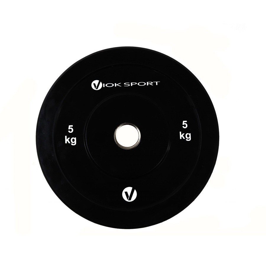 Disco olímpico bumper negro de halterofilia 25 kg - Lecy Sport